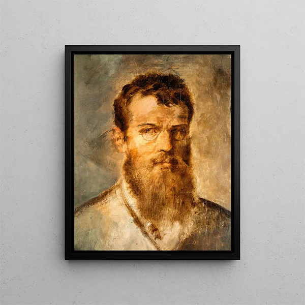 Autorretrato - Franz von Lenbach — cuadro enmarcado en la pared