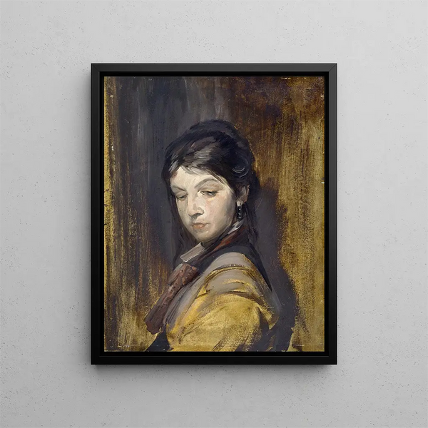 Hija desconocida - Franz von Lenbach — cuadro enmarcado en la pared