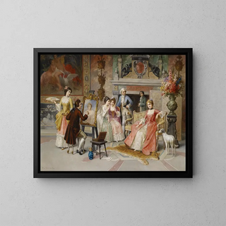 Retrato de pintor - Franz von Persoglia — cuadro enmarcado en la pared