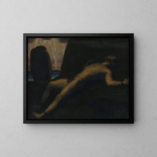 Prométhée - Franz von Stuck — cuadro enmarcado en la pared