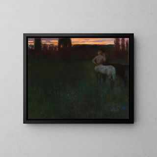 Atardecer - Franz von Stuck — cuadro enmarcado en la pared