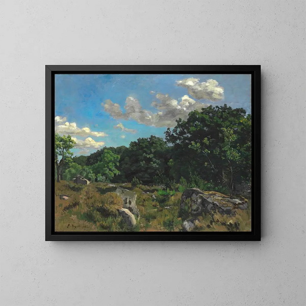 Paisaje en Chailly - Frédéric Bazille — cuadro enmarcado en la pared
