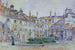Interior courtyard painting of the Abbey-aux-Bois, 16 rue de Sèvres in 1906, 7th arrondissement - Frédéric Houbron — artwork view