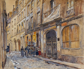 Frdric Houbron - Entre de lancien cimetire SaintAndr 13 rue Suger en 1906 6me arrondissement.webp
