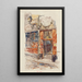 Between staircase B of the Marché des Enfants Rouges in 1907 3rd arrondissement - Frédéric Houbron — framed artwork on a wall