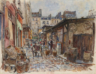 El mercado de los niños rojos en el oeste bajo la lluvia en 1907, 3er distrito - Frédéric Houbron — vista de la obra