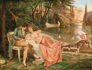 Flirtant dans le parc de la Villa Borghèse à Rome - Frédéric Soulacroix — artwork view