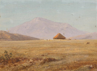 Meseta montañosa de Ecuador con una cabaña - Frederic Edwin Church — vista de la obra