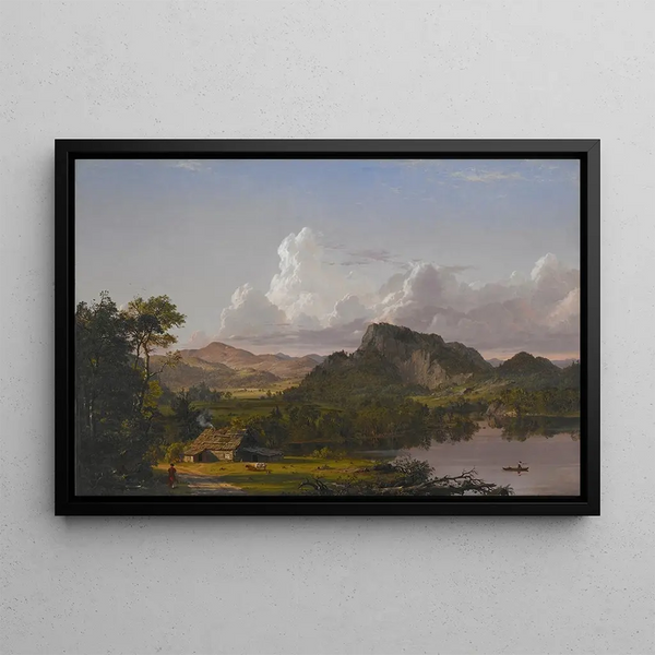 House by the Lake - Frederic Edwin Church — framed artwork on a wall