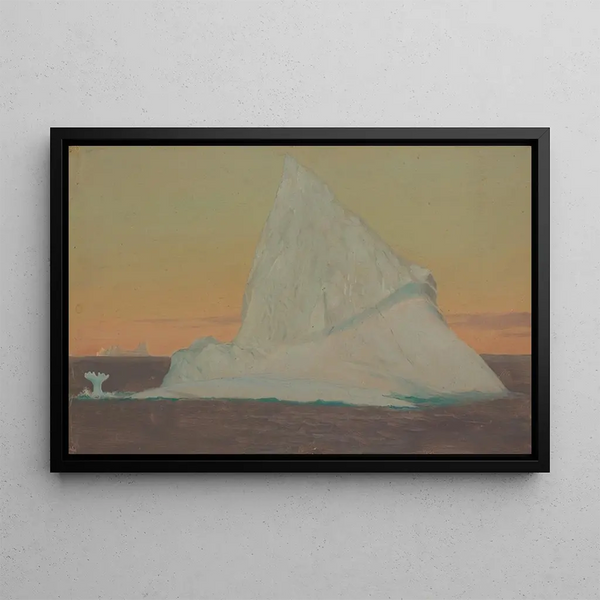 Iceberg y flor de hielo - Frederic Edwin Church — cuadro enmarcado en la pared
