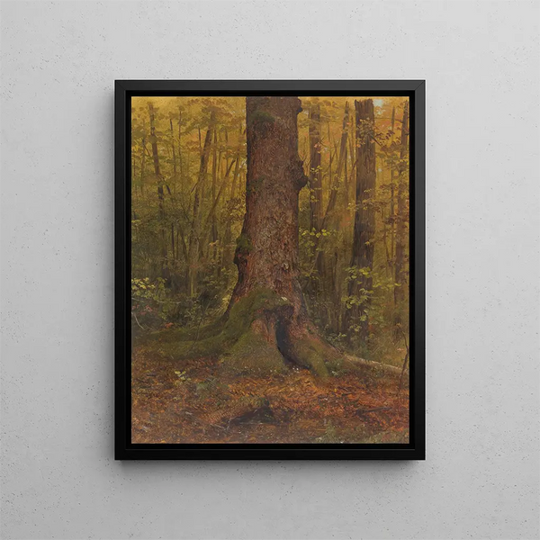 En los bosques, probablemente en Maine - Frederic Edwin Church — cuadro enmarcado en la pared