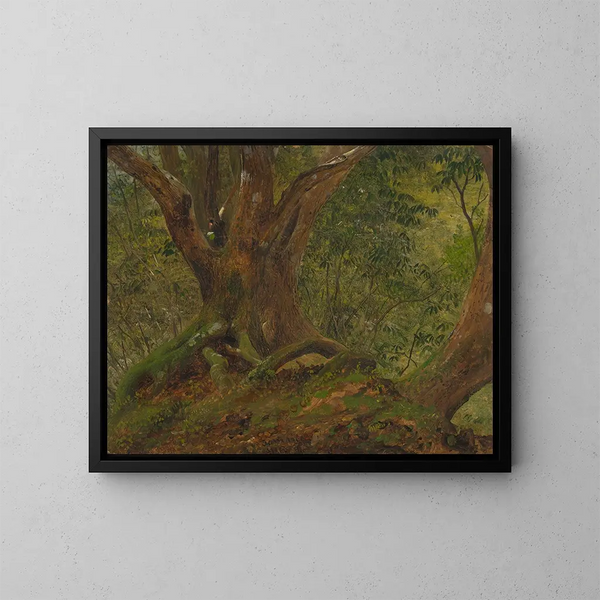 En los bosques en Jamaica - Frederic Edwin Church — cuadro enmarcado en la pared