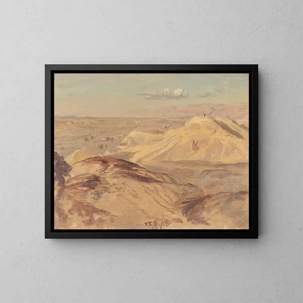 Paisaje cerca de Petra - Frederic Edwin Church — cuadro enmarcado en la pared