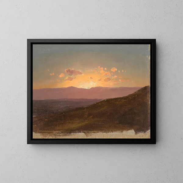 Vista del valle del Hudson - Frederic Edwin Church — cuadro enmarcado en la pared