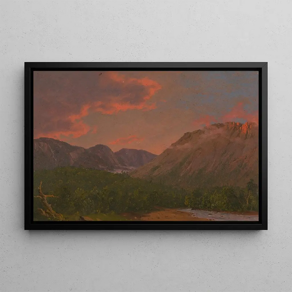 Paisaje de montaña al atardecer - Frederic Edwin Church — cuadro enmarcado en la pared