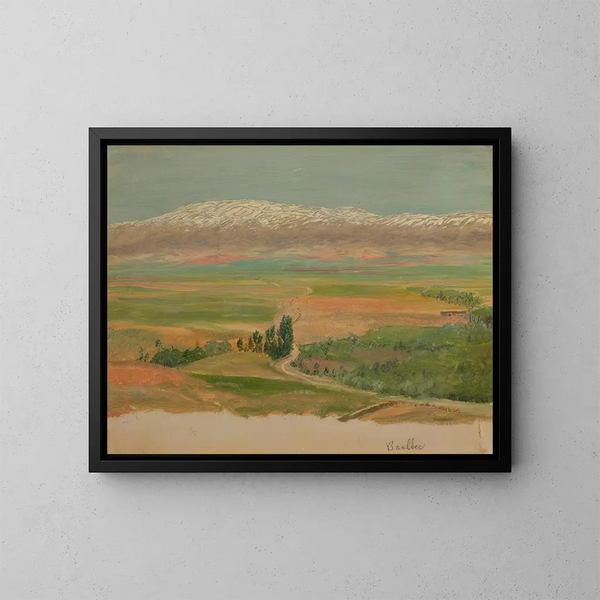 Mountains near Baalbek - Frederic Edwin Church — framed artwork on a wall