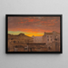 Techos de Roma al atardecer - Frederic Edwin Church — cuadro enmarcado en la pared