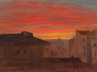 Techos al atardecer desde el Pincio, Roma - Frederic Edwin Church — vista de la obra