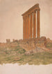 Ruins of the Temple of Zeus Baalbek - Frederic Edwin Church — artwork view