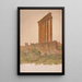 Ruins of the Temple of Zeus Baalbek - Frederic Edwin Church — framed artwork on a wall