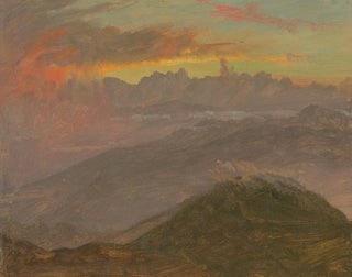Atardecer y montañas - Frederic Edwin Church — vista de la obra