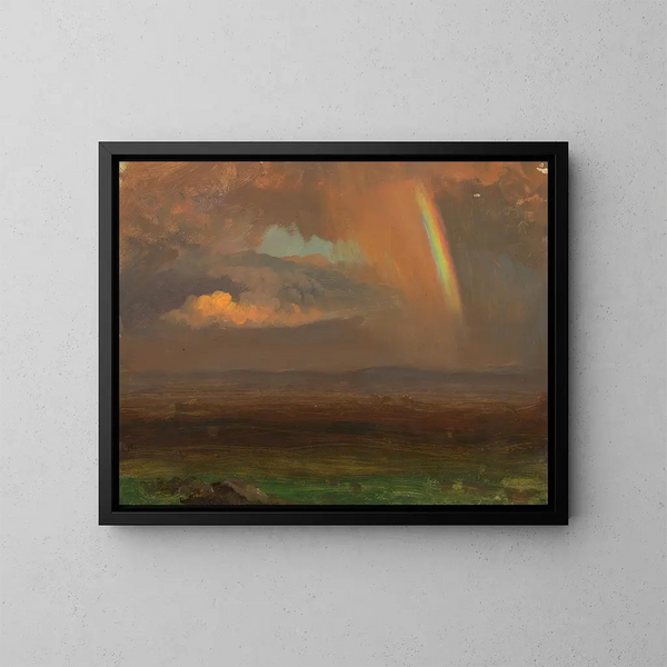 Atardecer sobre un vasto paisaje - Frederic Edwin Church — cuadro enmarcado en la pared