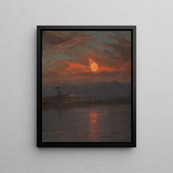 The Chariot of the Sun Fantasy - Frederic Edwin Church — framed artwork on a wall