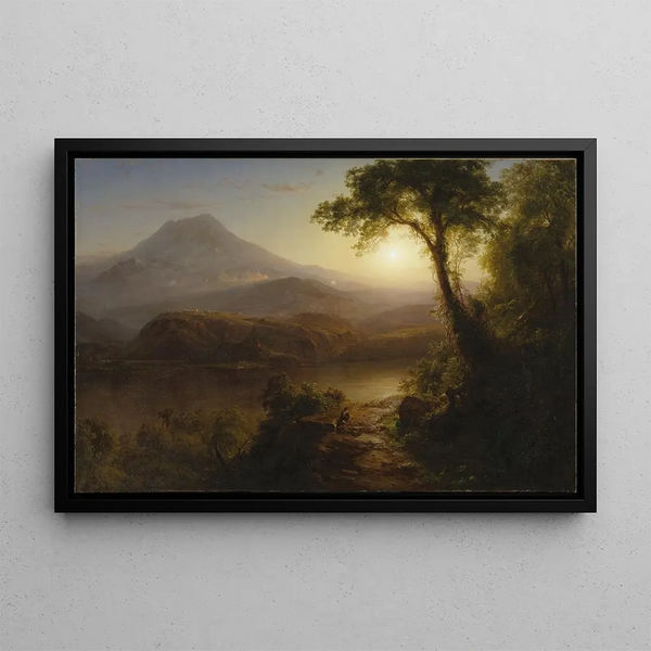 Paisaje tropical - Frederic Edwin Church — cuadro enmarcado en la pared