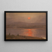 Vista del Hudson al atardecer - Frederic Edwin Church — cuadro enmarcado en la pared
