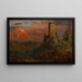 Watchtower in Italy - Frederic Edwin Church — framed artwork on a wall
