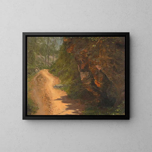 Sendero boscoso en Jamaica - Frederic Edwin Church — cuadro enmarcado en la pared