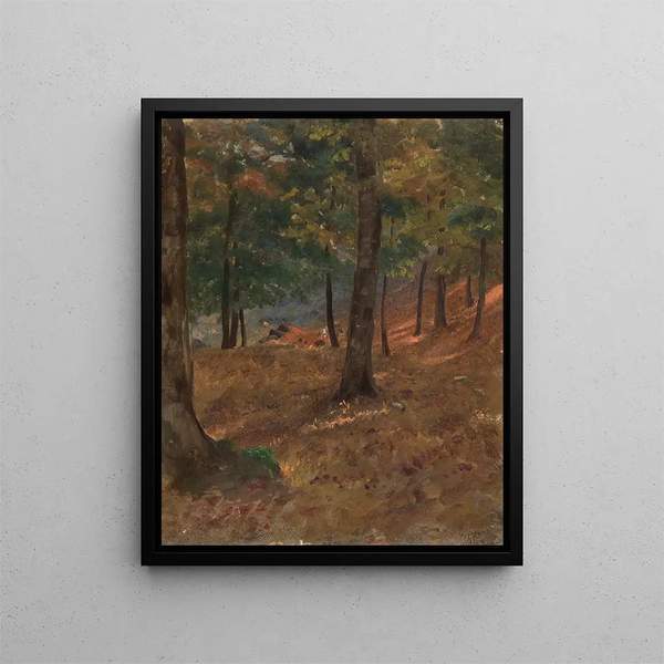Escena boscoso - Frederic Edwin Church — cuadro enmarcado en la pared