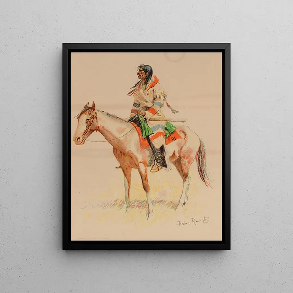 Métis - Frederic Remington — cuadro enmarcado en la pared