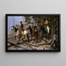 A search for a pasture for cattle - Frederic Remington — framed artwork on a wall