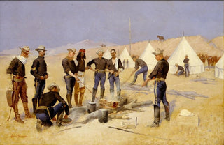 Frederic Remington - Roasting the Christmas Beef in a Cavalry Camp.webp