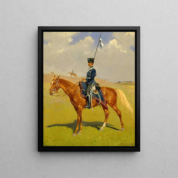 El Jinete - Frederic Remington — cuadro enmarcado en la pared