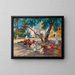 Vista de un pueblo argelino - Frederick Arthur Bridgman — cuadro enmarcado en la pared