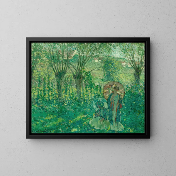 En promenade - Frederick Carl Frieseke — framed artwork on a wall