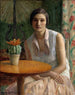 Retrato de una mujer con un cactus - Frederick Carl Frieseke — vista de la obra