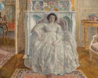 La Robe blanche - Frederick Carl Frieseke — vista de la obra