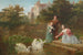 Nourrir les cygnes - Frederick Goodall — artwork view