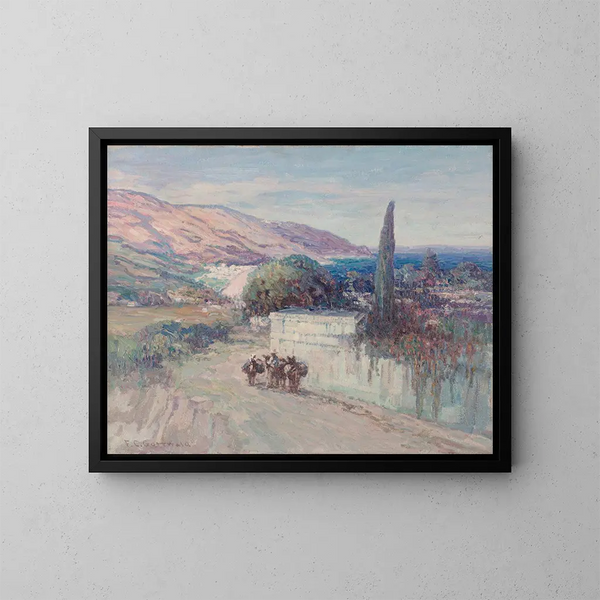 Italian landscape - Frederick Gottwald — framed artwork on a wall
