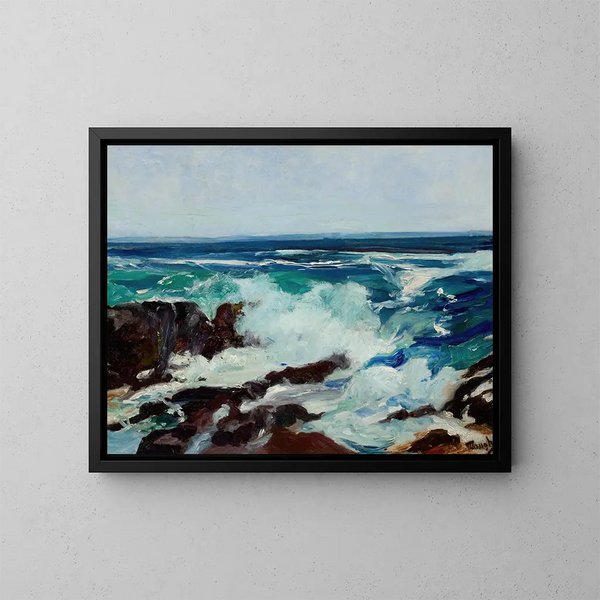Surf y embragues - Frederick Judd Waugh — cuadro enmarcado en la pared