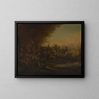 Batalla de Cowpens - Frederick Kemmelmeyer — cuadro enmarcado en la pared
