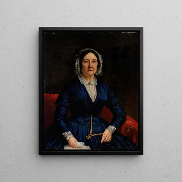 Frederick Randolph Spencer - Portrait Of A Woman In A Blue Dress.webp