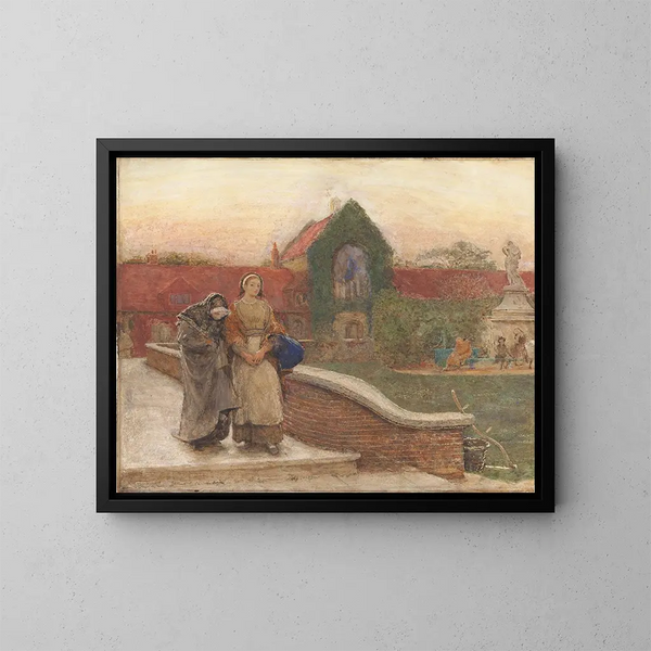 El puerto de refugio - Frederick Walker — cuadro enmarcado en la pared