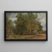 Landscape painting with thatched cottages - Frederick Waters Watts — framed artwork on a wall