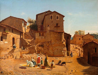 Calle en Gerano en las colinas sabinas - Frederik Vermehren — vista de la obra