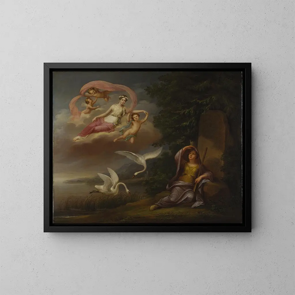 Alegoría de la llegada de la princesa heredera Joséphine a Suecia - Fredric Westin — cuadro enmarcado en la pared