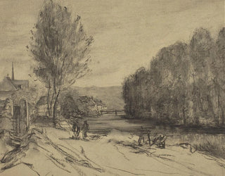 A landscape with a river - French School — artwork view